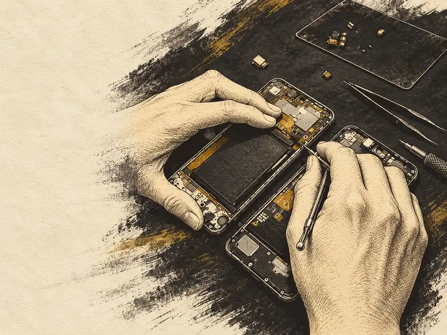 Illustrated repair hands